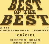 Best of the Best: Championship Karate screenshot 3 for GameBoy